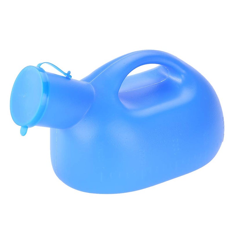 Urine Bottle - 2000ml Portable Urinal Long Neck Incontinence Pee Bottle Urinary Funnel Device Spill Proof Device Snap-On Lid Lightweight Ideal for Travel/Bedroom Use Great for Camping